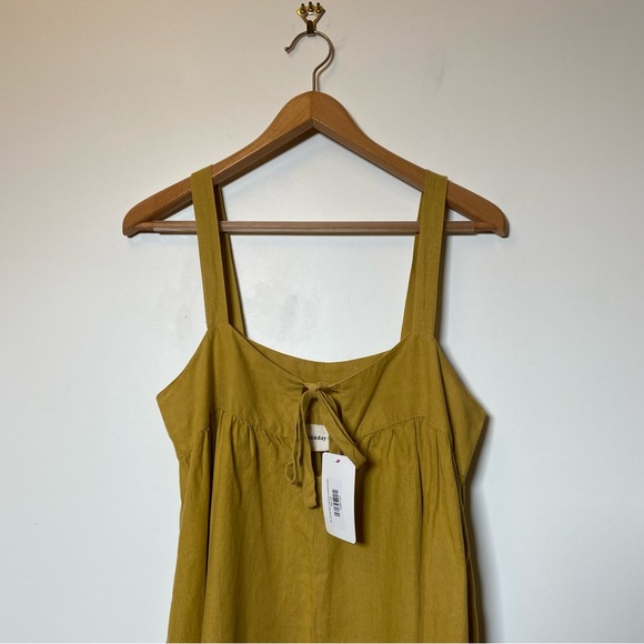 Sunday Morning Raya Linen Midi Strap Dress NWT - Picture 3 of 9